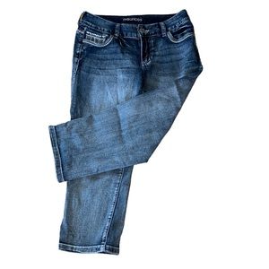 MAURICES Jean Capris~Bling Pockets~sz 3/4